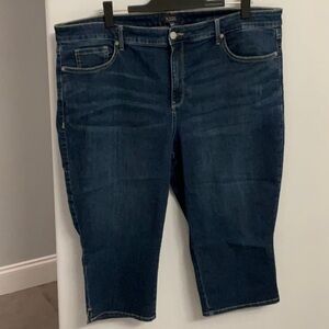 NYDJ Dark Blue Denim Capri Jeans